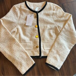 Line & Dot Cream Jacket‎ with Black Accents